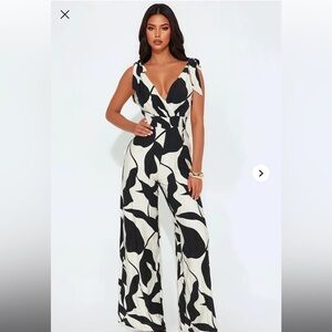 Black and White Women's Jumpsuit